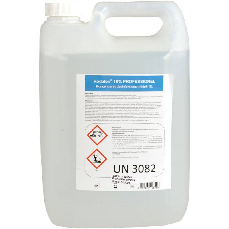 Overfladedesinfektion, Rodalon, 5 l, 10\% KA