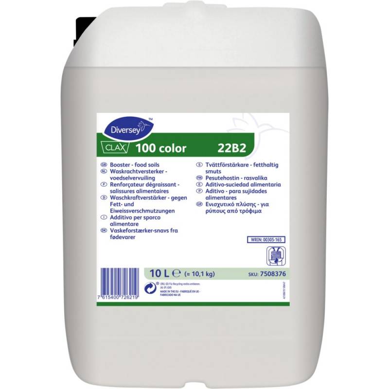 Vaskeforst&aelig;rker, Diversey CLAX 100 color 22B2, 10 l, uden farve og parfume *Denne vare tages ikke retur*