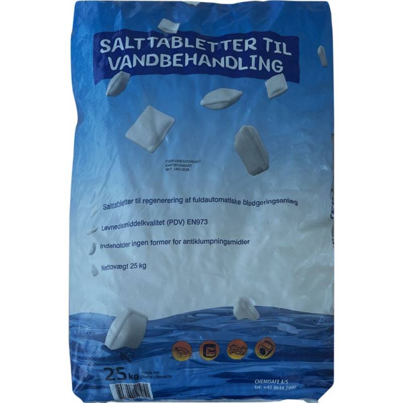 Salttabletter, til bl&oslash;dg&oslash;ringsanl&aelig;g, helpalle, 100x120cm, 25 kg *Denne vare tages ikke retur*