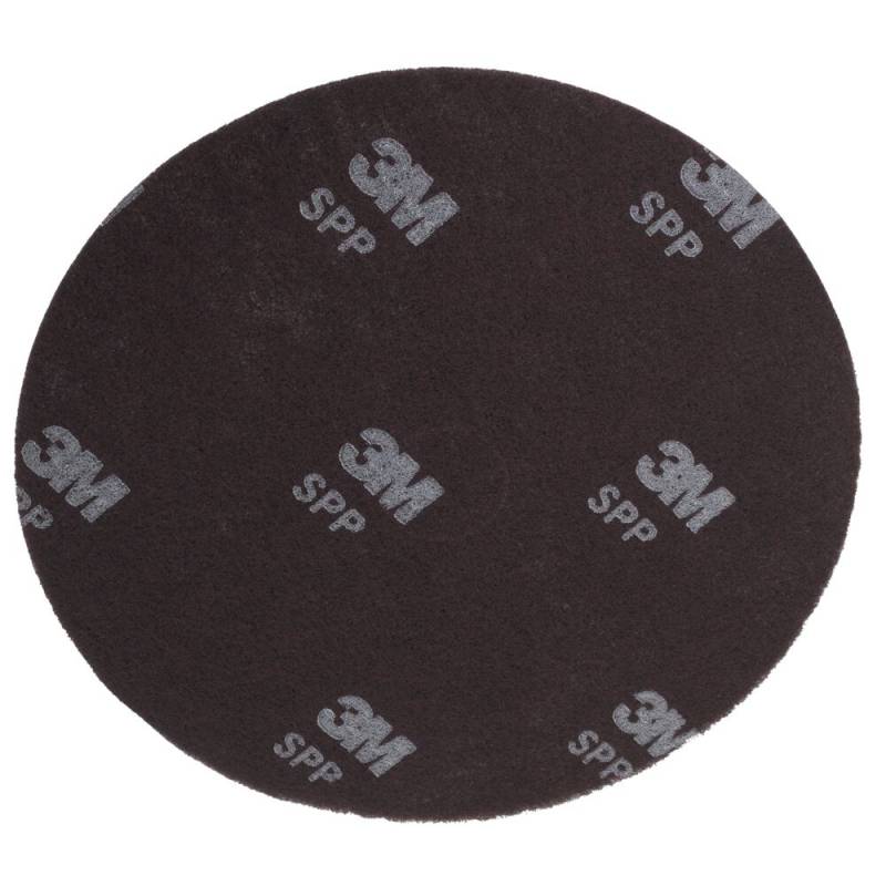 Gulvrondel, 3M Scotch-Brite, SPP+, 17", &Oslash;432mm, brun, 85 mm, polyester/RPET, til fjernelse af polish og opskuring *Denne vare tages ikke retur*