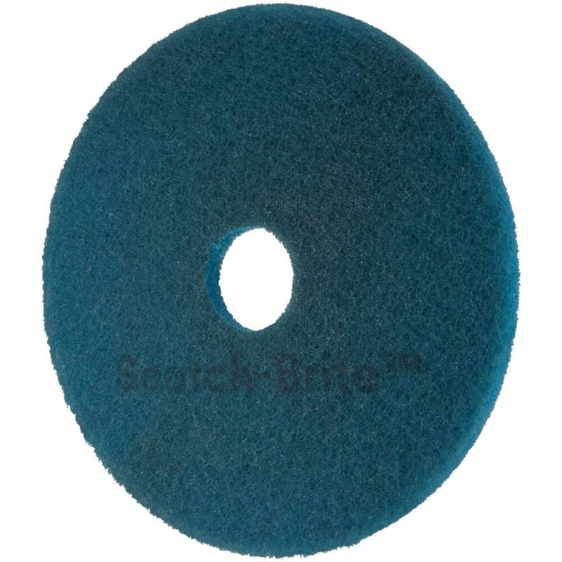 Gulvrondel, 3M Scotch-Brite, 21", &Oslash;530mm, bl&aring;, 85 mm, polyester, til almindelig reng&oslash;ring og skuring *Denne vare tages ikke retur*