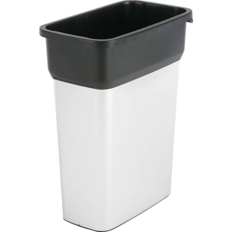 Affaldsspand, Vileda Geo, s&oslash;lv, plast, 70 l, med sort top, sikret mod fingeraftryk, til kildesortering *Denne vare tages ikke retur*