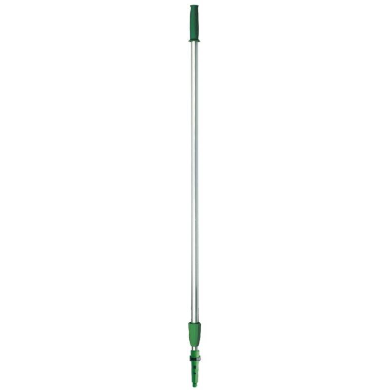 Teleskopskaft, med gevind/med klik, Unger OptiLoc, gr&oslash;n, aluminium/plast, 160-300 cm *Denne vare tages ikke retur*