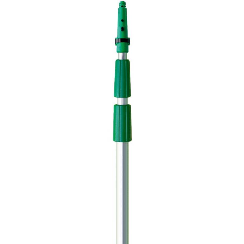 Teleskopskaft, med gevind/med klik, Unger TelePlus, gr&oslash;n, aluminium/plast, 170-370 cm *Denne vare tages ikke retur*
