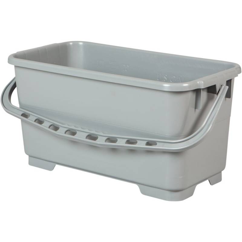 Moppeboks, Tina Trolleys, 560x270x250mm, gr&aring;, plast, med gr&aring; hank, 22 ltr. *Denne vare tages ikke retur*