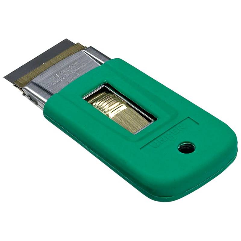 Clickskraber, Unger ErgoTec, 10x5x1,5cm, gr&oslash;n, kulstofst&aring;l/metal/gummi, 4 cm