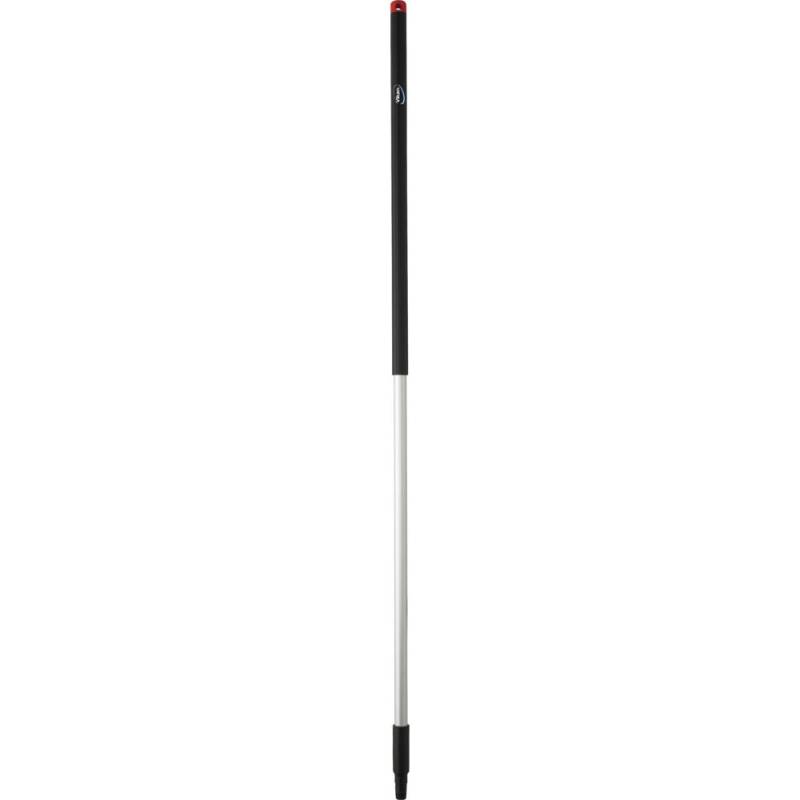 Skaft, med gevind, Vikan, 150,5cm, &Oslash;3,1cm, sort, aluminium/PP, isoleret gribestykke