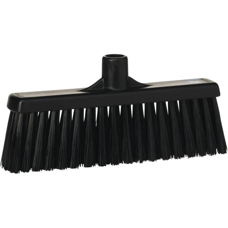 Fejekost, Vikan, sort, polyester/PP/rustfrit st&aring;l, 31 cm, medium *Denne vare tages ikke retur*