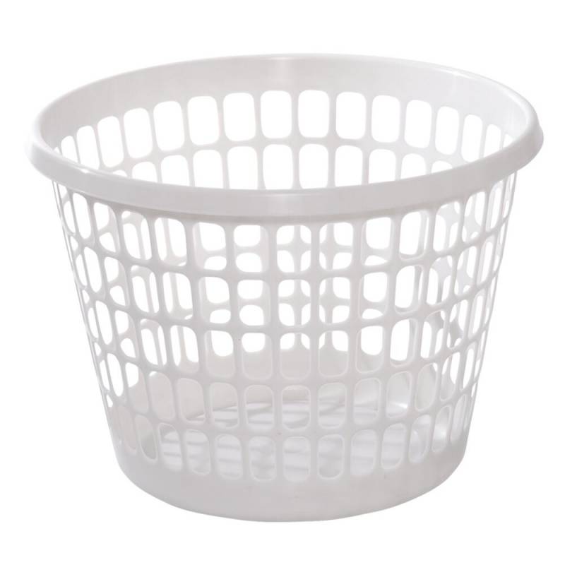 Plastkurv, 314mm, &Oslash;440mm, 32 l, hvid, plast, rund *Denne vare tages ikke retur*