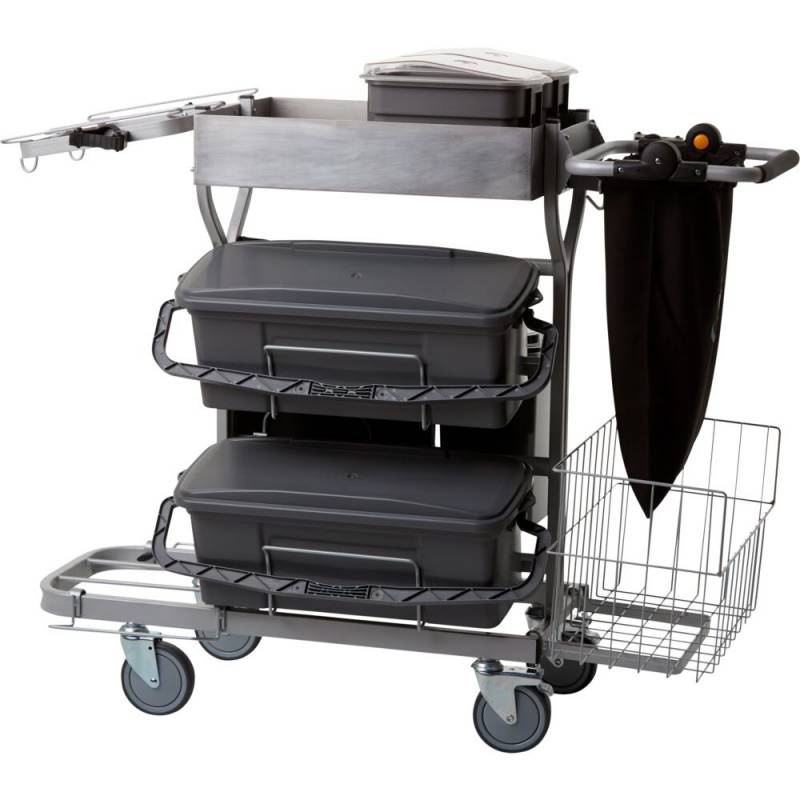 Reng&oslash;ringsvogn, Vikan Kompakt Plus, 1160x540x985mm, gr&aring;, metal/PVC, til fugtsystem, usamlet, til system st&oslash;rrelse 40 cm *Denne vare tages ikke retur*