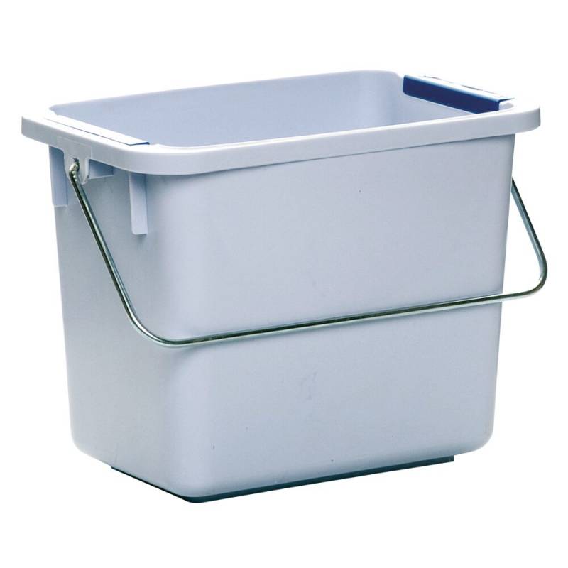 Inventarspand, Vileda Origo, 28x18x21cm, 6 l, gr&aring;, rPP/PP, med hank og farvekodeclips *Denne vare tages ikke retur*