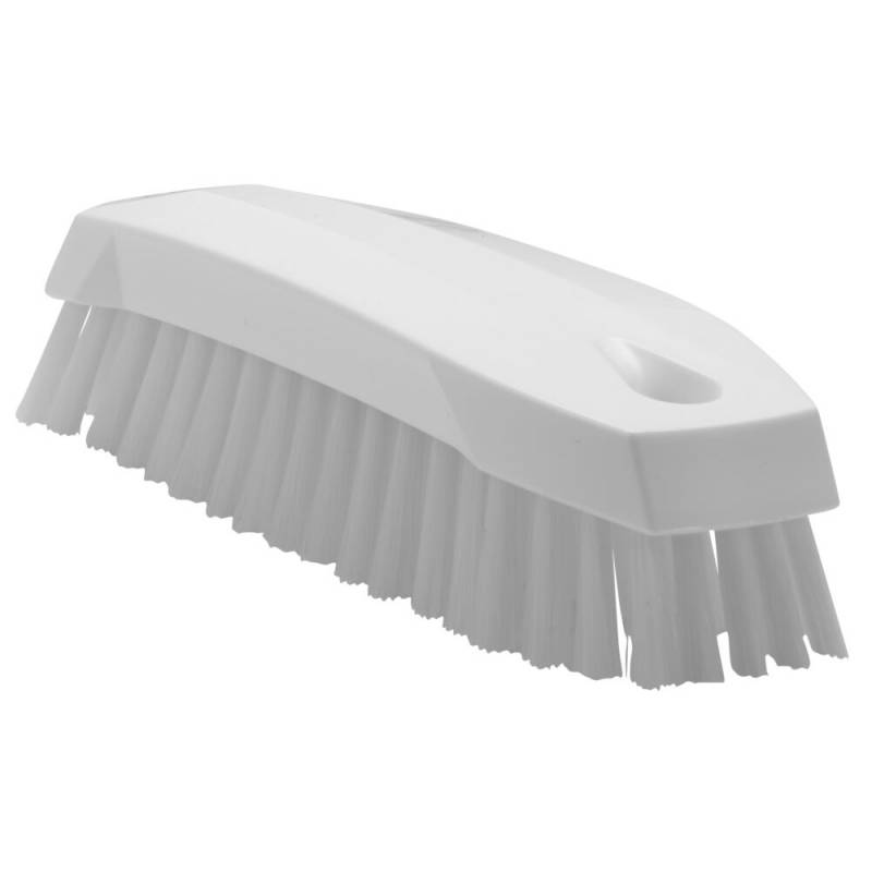 K&aelig;rneb&oslash;rste, Vikan, 16,5x5x4,5cm, hvid, polyester/PP/rustfrit st&aring;l, 16,5 cm, medium *Denne vare tages ikke retur*