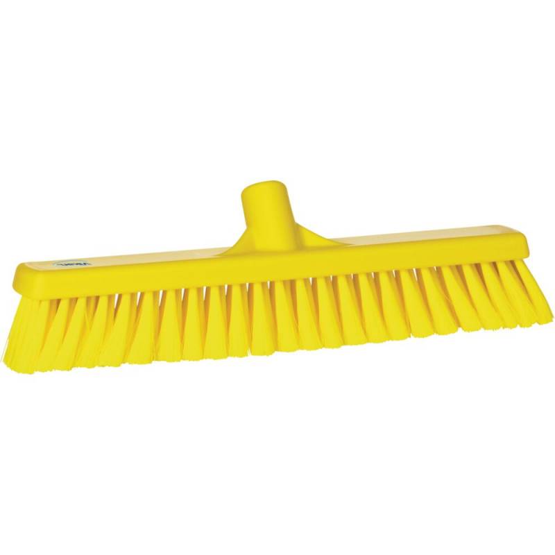 Fejekost, Vikan, gul, polyester/PP/rustfrit st&aring;l, 41 cm, bl&oslash;d *Denne vare tages ikke retur*