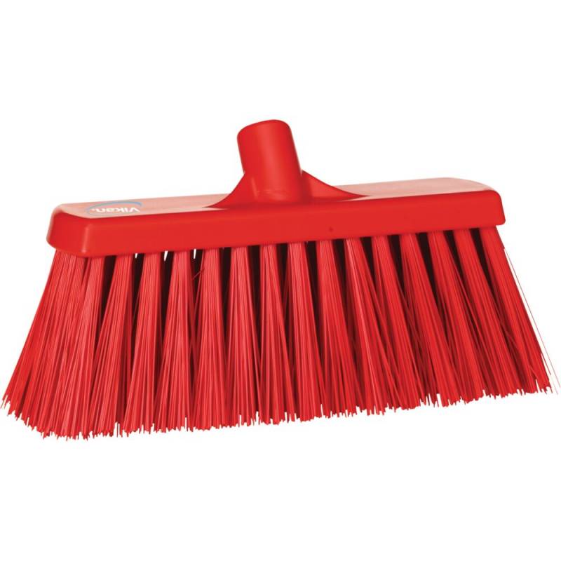 Fejekost, Vikan, r&oslash;d, polyester/PP/rustfrit st&aring;l, 33 cm, meget stiv *Denne vare tages ikke retur*
