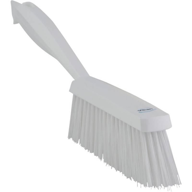 H&aring;ndkost, Vikan, 33x3,5x11cm, hvid, polyester/PP/rustfrit st&aring;l, medium *Denne vare tages ikke retur*