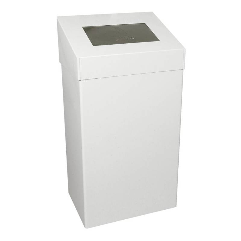 Affaldsspand, V-Part, hvid, epoxylakeret aluminium, 18 l, forberedt til v&aelig;gmontering inkl. materiale til montering, ildd&aelig;mpende, til tungt affald *Denne vare tages ikke retur*