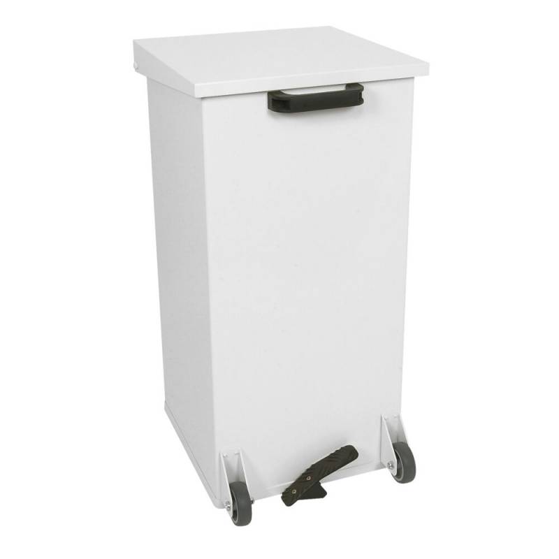 Pedalspand, Carro-Line Mobile Carro-Kick, hvid, epoxylakeret aluminium, 55 l, med soft close l&aring;g, ildd&aelig;mpende *Denne vare tages ikke retur*