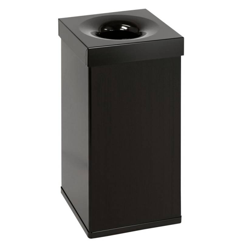 Affaldsspand, brandh&aelig;mmende, Carro-Line Carro-flame, sort, aluminium, 110 l, brandsikker, til tungt affald