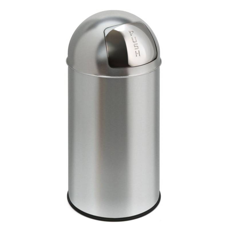 Affaldsspand, EKO, st&aring;l mat, st&aring;l, 40 l, inderspand i metal, med push l&aring;g, ildd&aelig;mpende