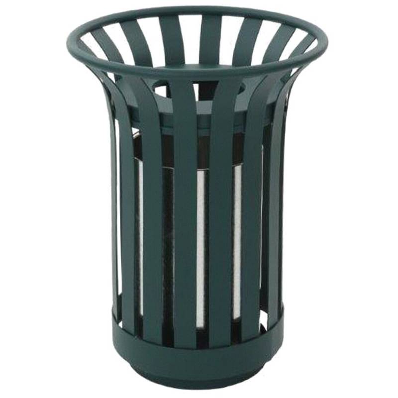 Affaldsspand, udend&oslash;rs, V-Part, gr&oslash;n, st&aring;l, 40 l, rund, medium. inderspand i metal, ildd&aelig;mpende, til udend&oslash;rs og tungt affald, forberedt til jordmontering *Denne vare tages ikke retur*