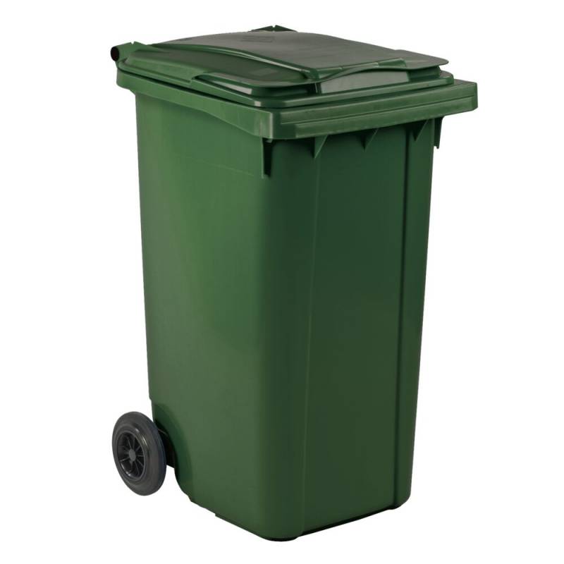 Affaldscontainer, ESE, gr&oslash;n, HDPE/plast, 240 l, UV-resistent, til tungt affald og udend&oslash;rs *Denne vare tages ikke retur*