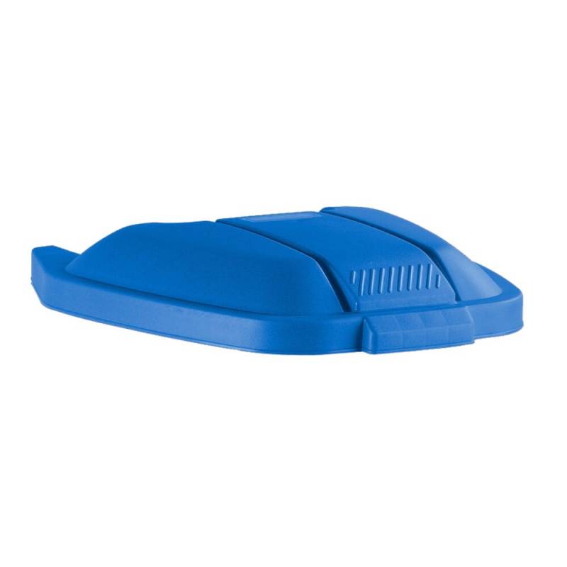 L&aring;g, Rubbermaid, 56x51,5x8cm, bl&aring;, plast, til tohjulet container, til kildesortering *Denne vare tages ikke retur*