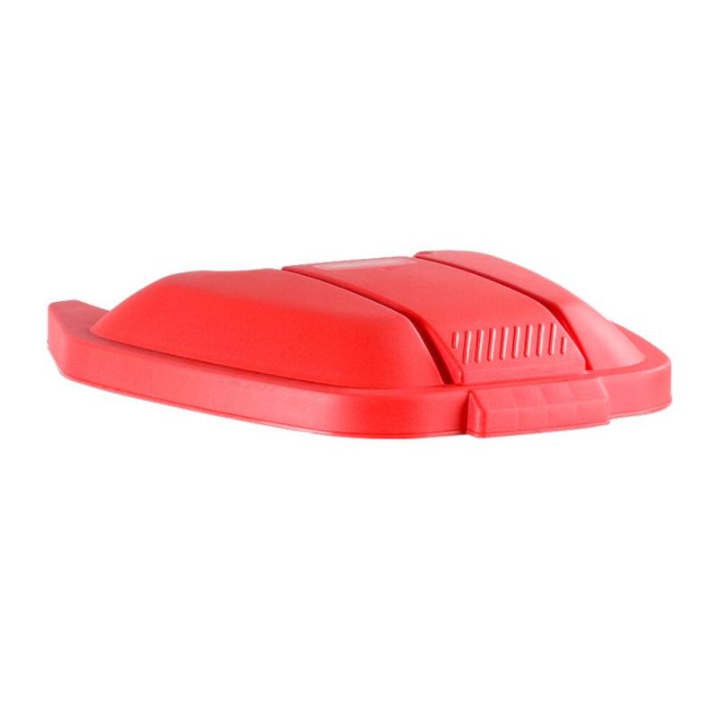 L&aring;g, Rubbermaid, 56x51,5x8cm, r&oslash;d, plast, til tohjulet container, til kildesortering *Denne vare tages ikke retur*