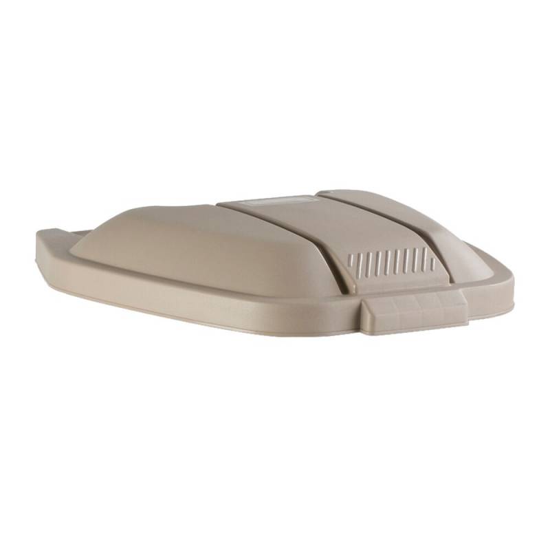 L&aring;g, Rubbermaid, 56x51,5x8cm, beige, plast, til tohjulet container, til kildesortering *Denne vare tages ikke retur*