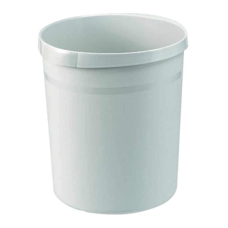 Papirkurv, V-Part, gr&aring;, plast, 18 l