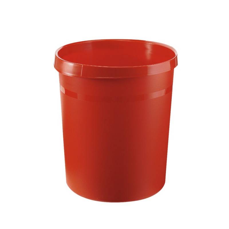 Papirkurv, V-Part, r&oslash;d, plast, 18 l