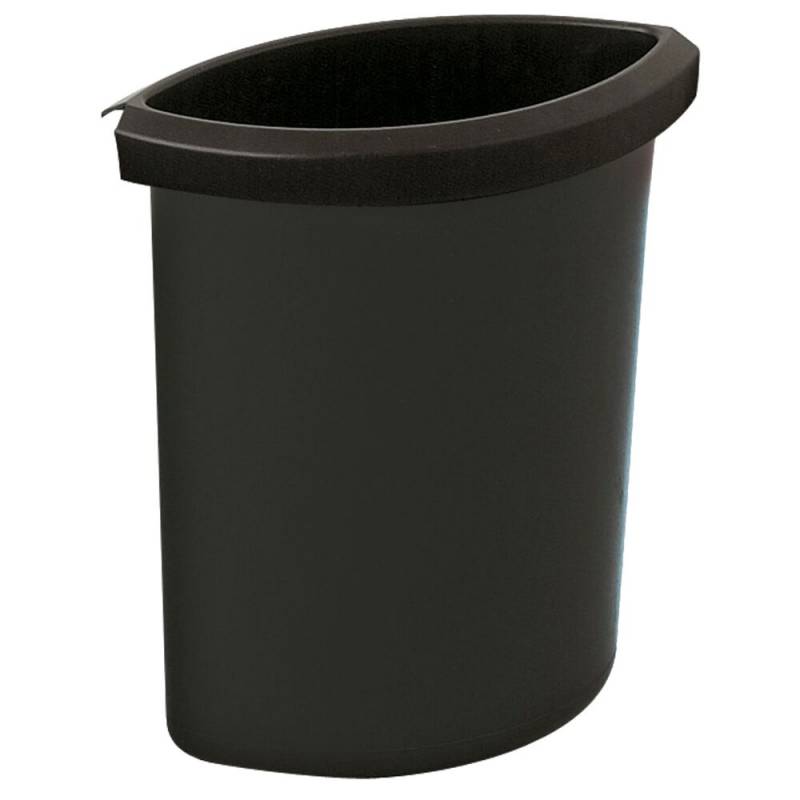Indsats, V-Part, sort, plast, 6 l, til rund papirkurv, kildesortering *Denne vare tages ikke retur*