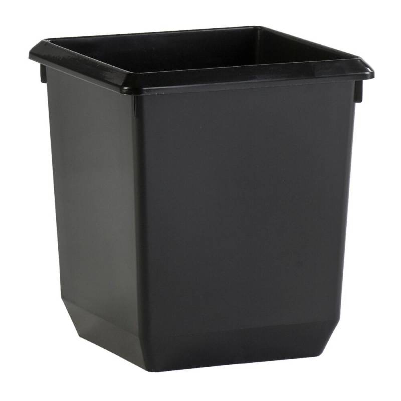 Papirkurv, V-Part, sort, plast, 21 l, kildesortering mulig, til tungt affald *Denne vare tages ikke retur*