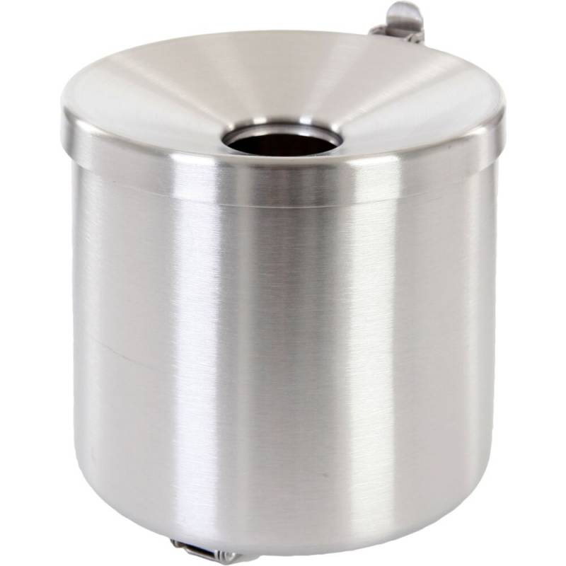 Askeb&aelig;ger, V-Part, st&aring;l, pulverlakeret st&aring;l/rustfrit st&aring;l, 2 l, selvslukkende, forberedt til v&aelig;gmontering inkl. materiale til montering *Denne vare tages ikke retur*
