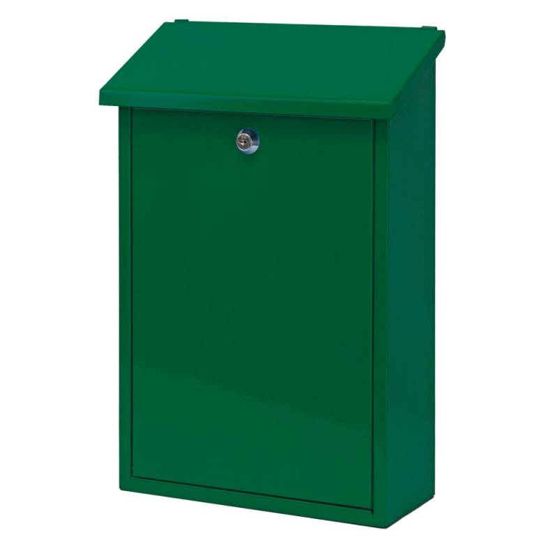 Postkasse, Toledon, 12x27x40cm, gr&oslash;n, pulverlakeret st&aring;l *Denne vare tages ikke retur*