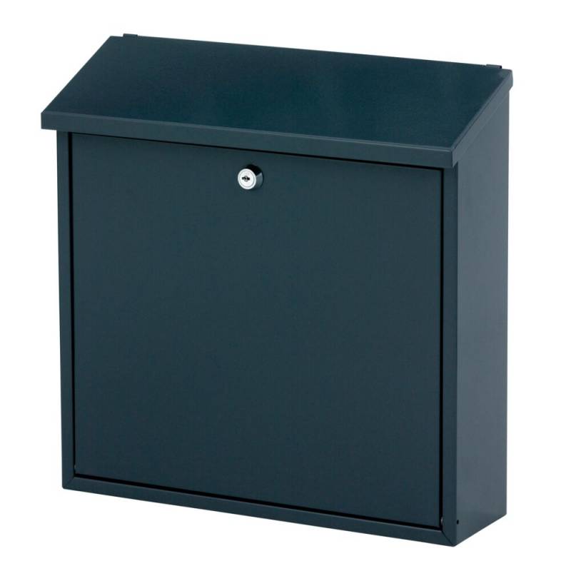 Postkasse, Malagan, 11,5x37x37cm, antracit, pulverlakeret st&aring;l *Denne vare tages ikke retur*