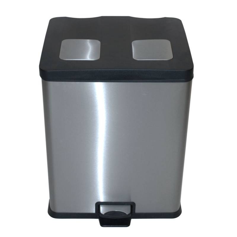 Pedalspand, EKO Rejoice, st&aring;l, FPP/rustfrit st&aring;l, 2-rums, 2x30 l, plast inderspande, soft close, fingeraftryksfri *Denne vare tages ikke retur*