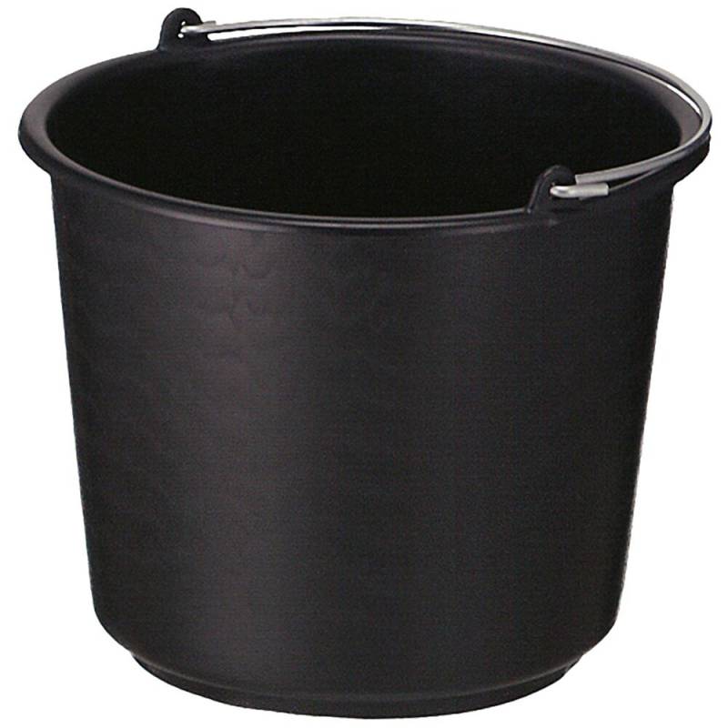 Spand, V-Part, 12 l, sort, plast, med metal hank