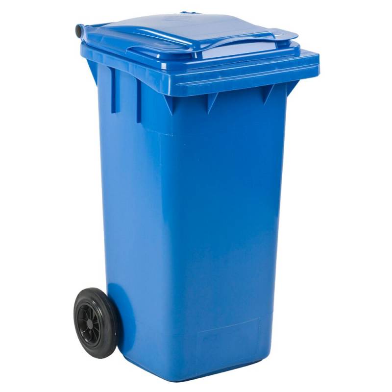 Affaldscontainer, ESE, bl&aring;, HDPE/plast, 120 l, UV-resistent, til tungt affald og udend&oslash;rs *Denne vare tages ikke retur*