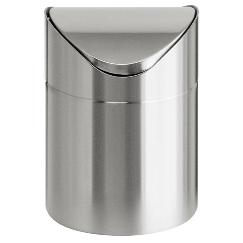 Affaldsspand, V-Part, st&aring;l mat, rustfrit st&aring;l, 1.5 l, ildd&aelig;mpende, med svingl&aring;g og aftagelig top *Denne vare tages ikke retur*