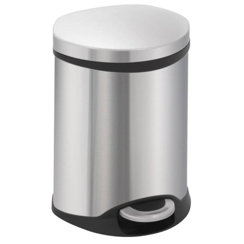 Pedalspand, EKO Shell-bin, st&aring;l mat, rustfrit st&aring;l, 6 l, m. plast inderspand og soft close l&aring;g, fingeraftryksfri *Denne vare tages ikke retur*