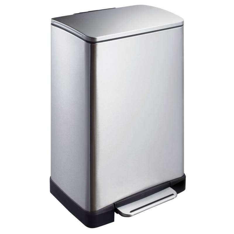 Pedalspand, EKO E-cube, st&aring;l mat, rustfrit st&aring;l, 40 l, plast inderspand, soft close, fingeraftryksfri *Denne vare tages ikke retur*