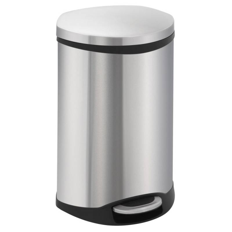 Pedalspand, EKO Shell-bin, st&aring;l mat, rustfrit st&aring;l, 18 l, m. plast inderspand og soft close l&aring;g, fingeraftryksfri *Denne vare tages ikke retur*