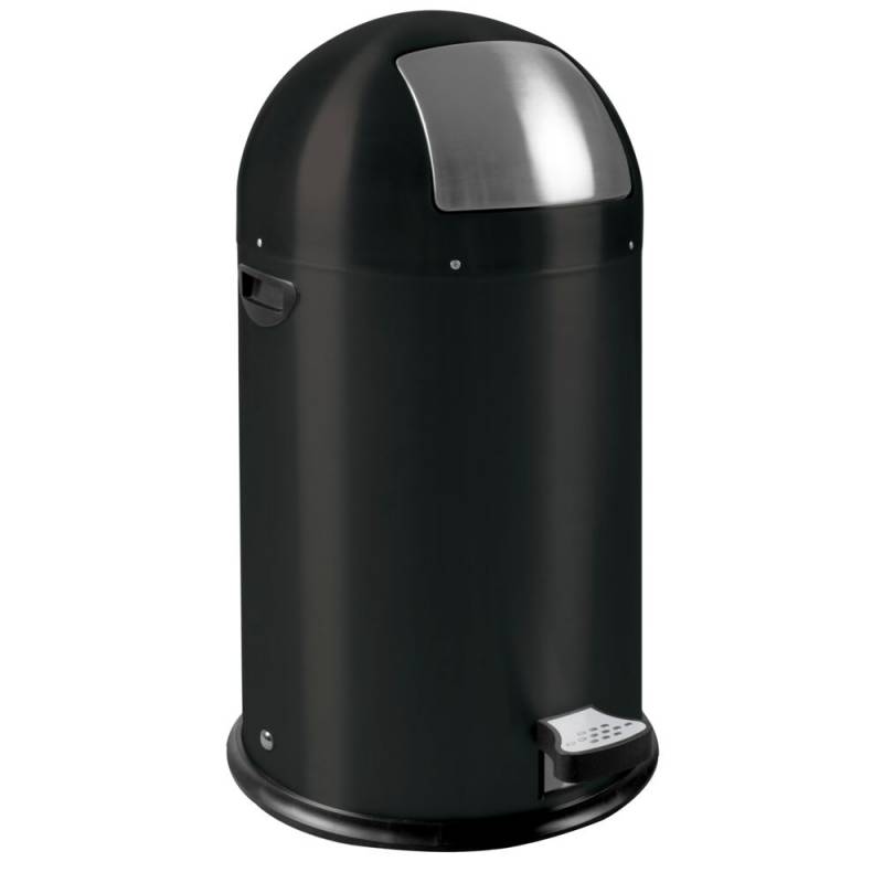Pedalspand, EKO Kick-can, sort, st&aring;l, 33 l, inderspand i metal, ildd&aelig;mpende *Denne vare tages ikke retur*