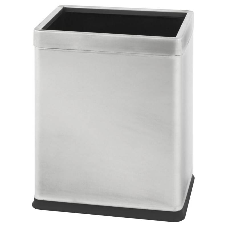 Papirkurv, st&aring;l, pulverlakeret st&aring;l/rustfrit st&aring;l, 10 l, metal inderspand, ildd&aelig;mpende *Denne vare tages ikke retur*