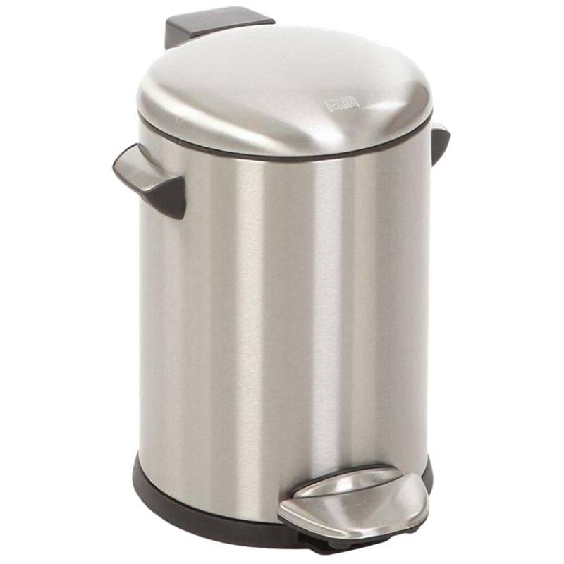 Pedalspand, EKO Belle Deluxe, st&aring;l mat, plast/rustfrit st&aring;l, 3 l, med inderspand i plast, og soft close l&aring;g, sikret mod fingeraftryk *Denne vare tages ikke retur*