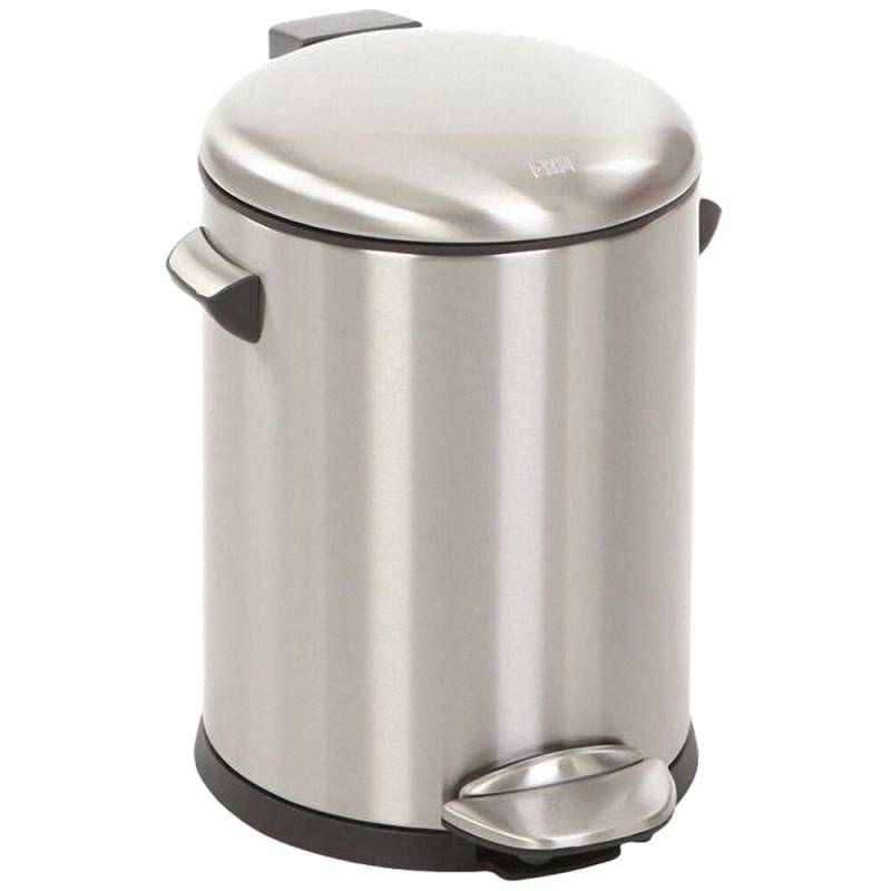 Pedalspand, EKO Belle Deluxe, st&aring;l mat, plast/rustfrit st&aring;l, 5 l, med inderspand i plast, og soft close l&aring;g, sikret mod fingeraftryk *Denne vare tages ikke retur*