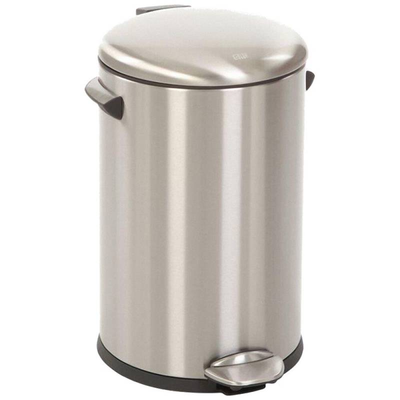 Pedalspand, EKO Belle Deluxe, st&aring;l mat, plast/rustfrit st&aring;l, 12 l, med inderspand i plast, og soft close l&aring;g, sikret mod fingeraftryk *Denne vare tages ikke retur*