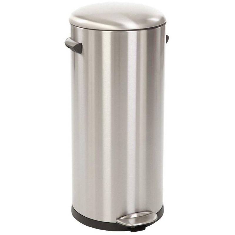 Pedalspand, EKO Belle Deluxe, st&aring;l mat, plast/rustfrit st&aring;l, 30 l, med inderspand i plast, og soft close l&aring;g, sikret mod fingeraftryk *Denne vare tages ikke retur*