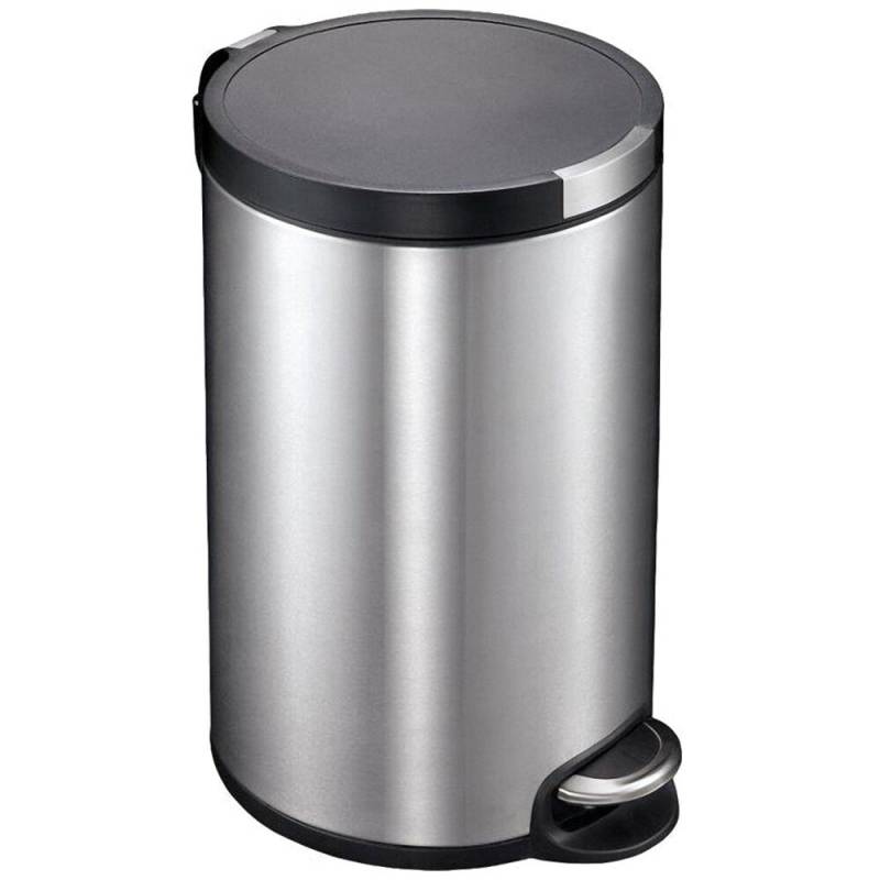 Pedalspand, EKO Artistic, st&aring;l mat, plast/rustfrit st&aring;l, 12 l, med inderspand i plast, og soft close l&aring;g, sikret mod fingeraftryk *Denne vare tages ikke retur*
