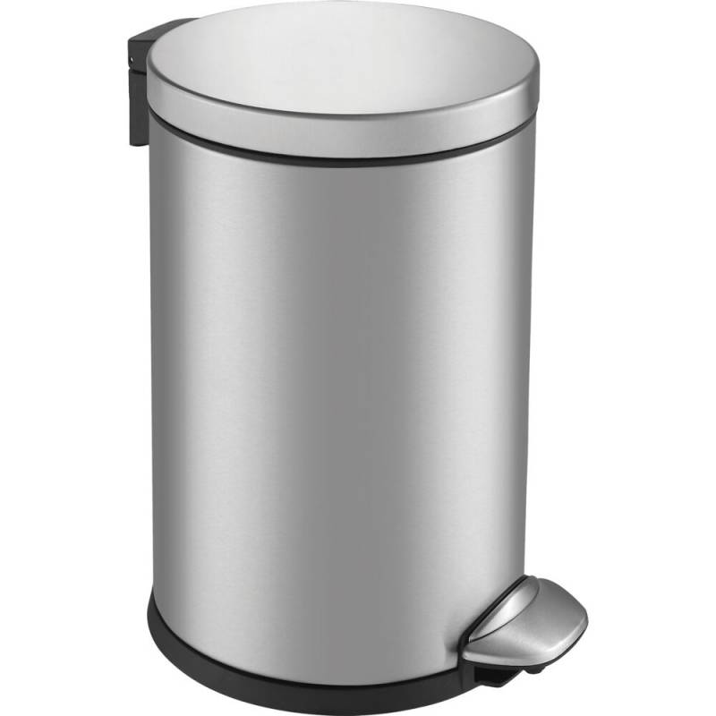 Pedalspand, EKO Luna, st&aring;l mat, rustfrit st&aring;l, 3 l, med inderspand i plast, og soft close l&aring;g, sikret mod fingeraftryk *Denne vare tages ikke retur*